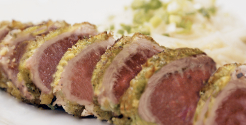 Spicy Wasabi Pea Crusted Tuna Recipe