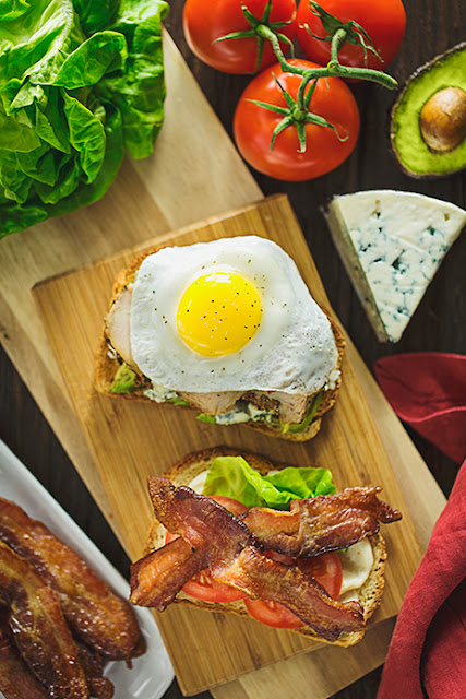 Hutchinson Island Chef Gluten Free Roast Turkey Club with Avocado and Blue Cheese Crumbles