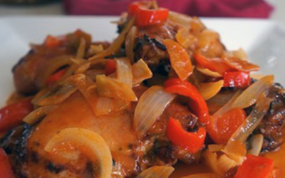 Golden German Chicken with Grated Apples/Onions and Peppers Recipe – Gluten Free