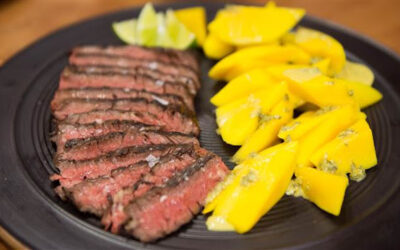 Grilled Skirt Steak with Orange, Oregano and Fresh Mango Recipe