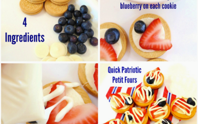 Easy 4th of July Quick Patriotic Petit Fours