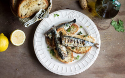 Grilled Piri Piri Sardines on Crusty Bread Recipe