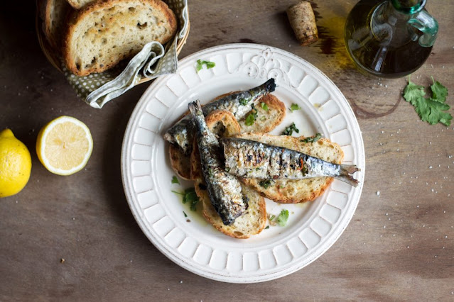 Grilled Piri Piri Sardines on Crusty Bread Recipe