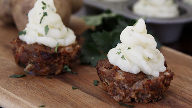 Meatloaf Cupcakes with Mashed Potato Icing Recipe