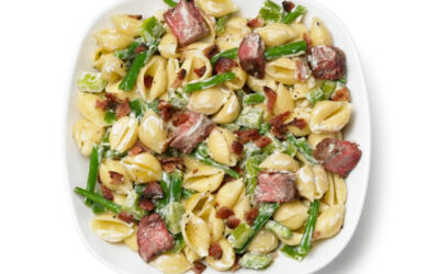 Pasta Salad With Steak, Bell Pepper, Green Beans and Bacon Recipe