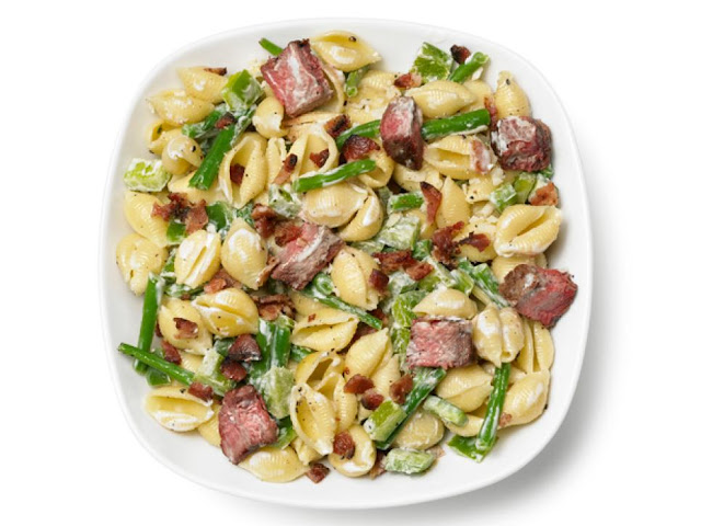 Pasta Salad With Steak, Bell Pepper, Green Beans and Bacon Recipe