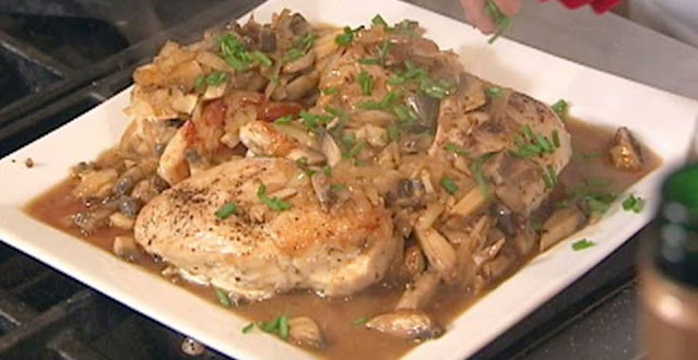 Jacques Pepin’s Chicken Supremes with Tapenade and Mushroom Sauce Recipe