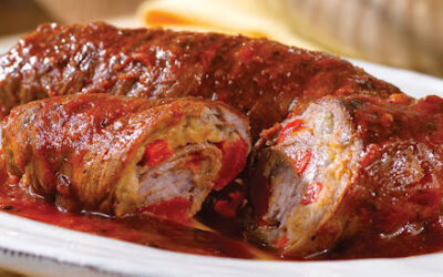 Beef Braciole with Mustard and Vegetables Recipe