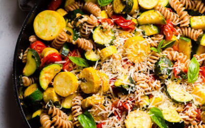 Fusilli with Yellow Squash and Turkey Bacon Recipe