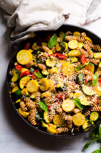 Fusilli with Yellow Squash and Turkey Bacon Recipe