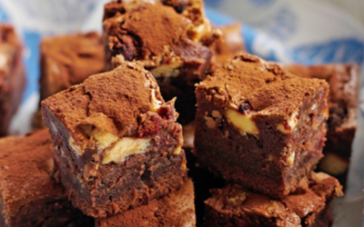 Chocolate Chunk & Raspberry Brownies Recipe