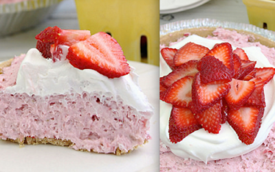 Strawberry Cream Pie {Easy & No-Bake} Recipe