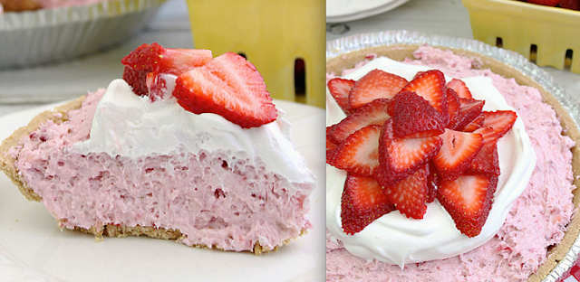 Strawberry Cream Pie {Easy & No-Bake} Recipe