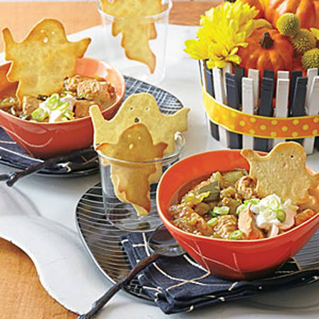 Halloween Green Chili with Chicken Recipe