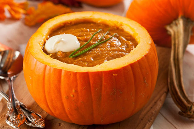 Crock-Pot Pumpkin Soup In A Pumpkin Recipe