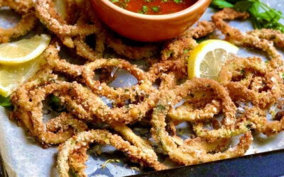 Baked Zucchini Curly Fries with Parmesan & Herbs Recipe