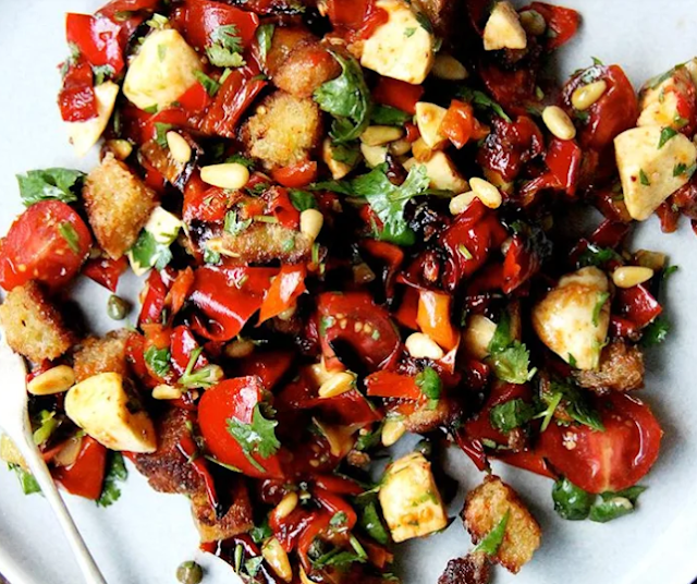 “Magic” Peppers Salad with Pine Nuts and Capers