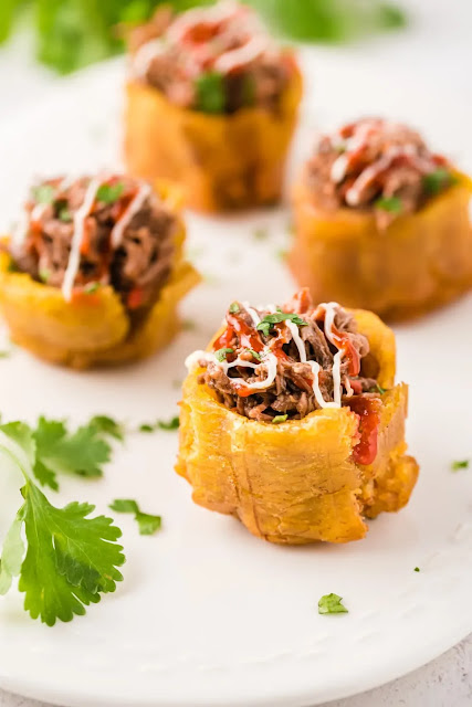 Cuban Stuffed Plantain Cups or Tostones Rellenos Recipe