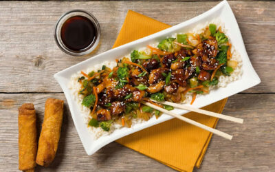 Chinese Chicken Teriyaki & Bok Choy Egg Rolls