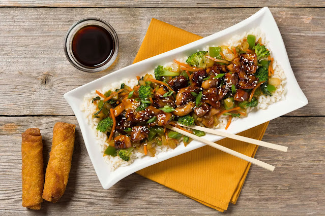 Chinese Chicken Teriyaki & Bok Choy Egg Rolls