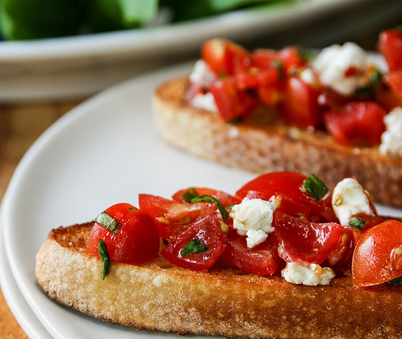 Fresh Herbs and Tomato Crostini Recipe