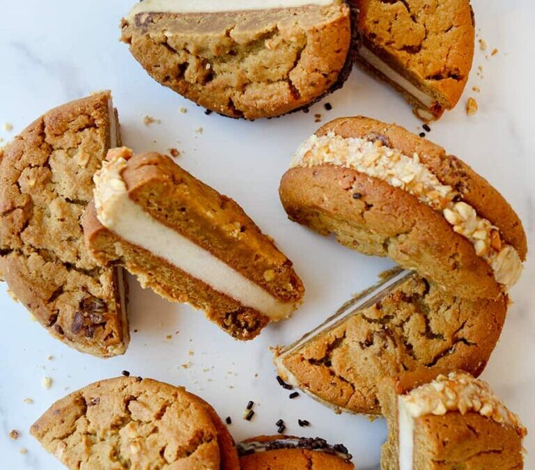 Peanut Butter and Banana Nice Cream Sandwiches