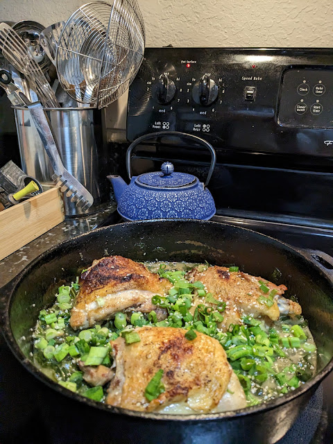 Braised Chicken with Squash and Mustard Greens Recipe