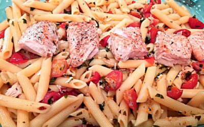Pasta with Smoked White Fish, Tomatoes and Garlic Recipe