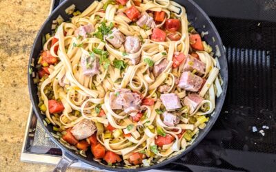 Minty Tomato and Noodle Stir Fry