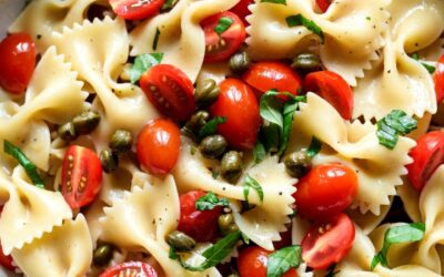 Bow Tie Pasta with Cherry Tomatoes, Capers and Basil Recipe