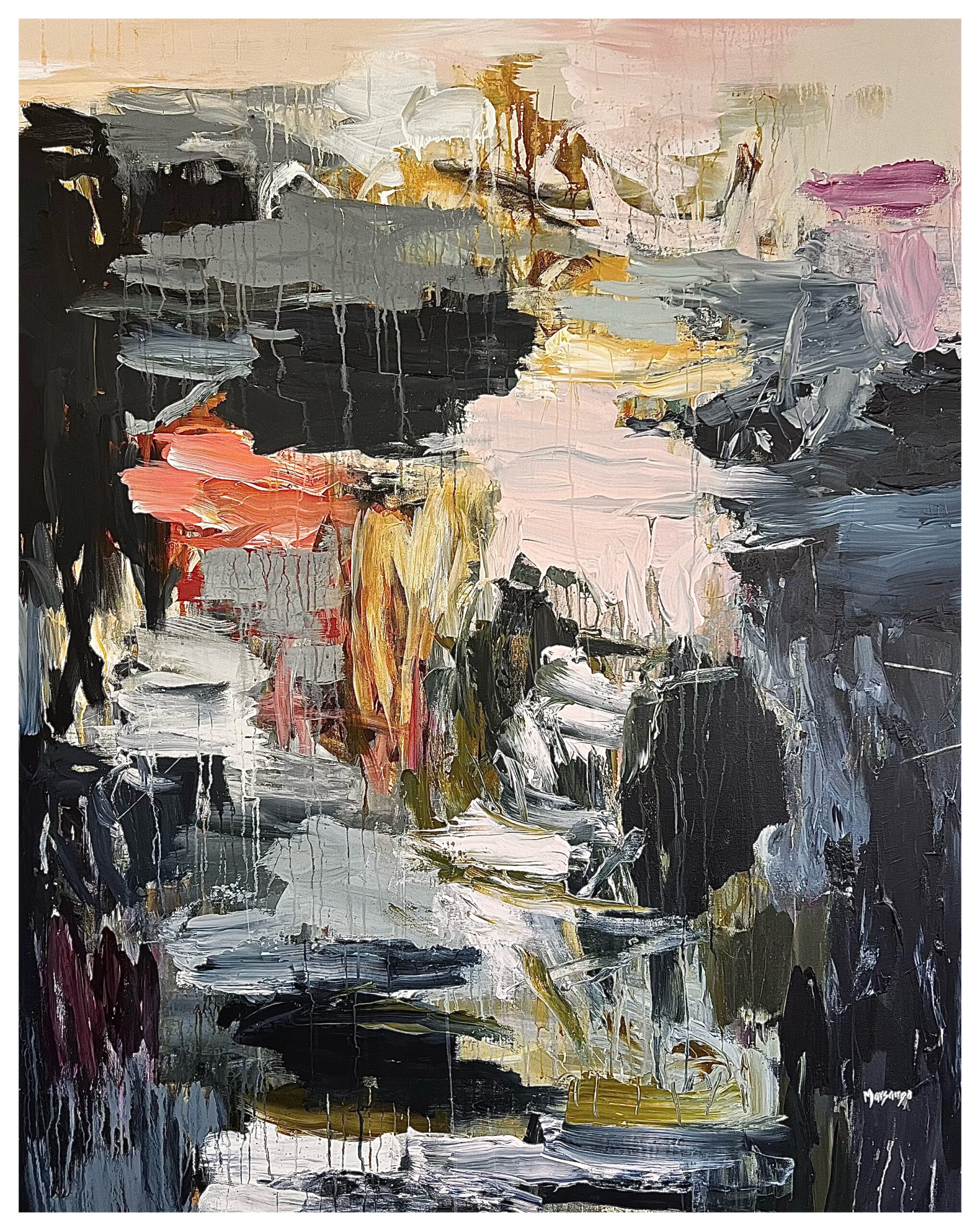 Deep Sea Voyage Man o’ War Series 48w x 60h Marsango Art Gallery and Studio Jensen Beach
